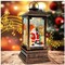 Lantern with Lighted Christmas Snow Globe Swirling Glitter Santa Claus Musical Snow Globe with 8 Songs and Timer USB/Battery Operated